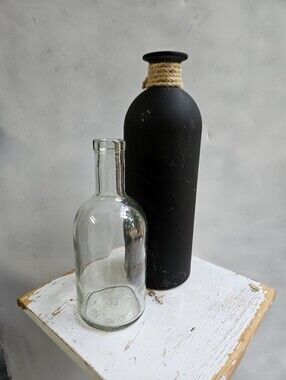 Source Unknown Clear Glass Bottle Vase